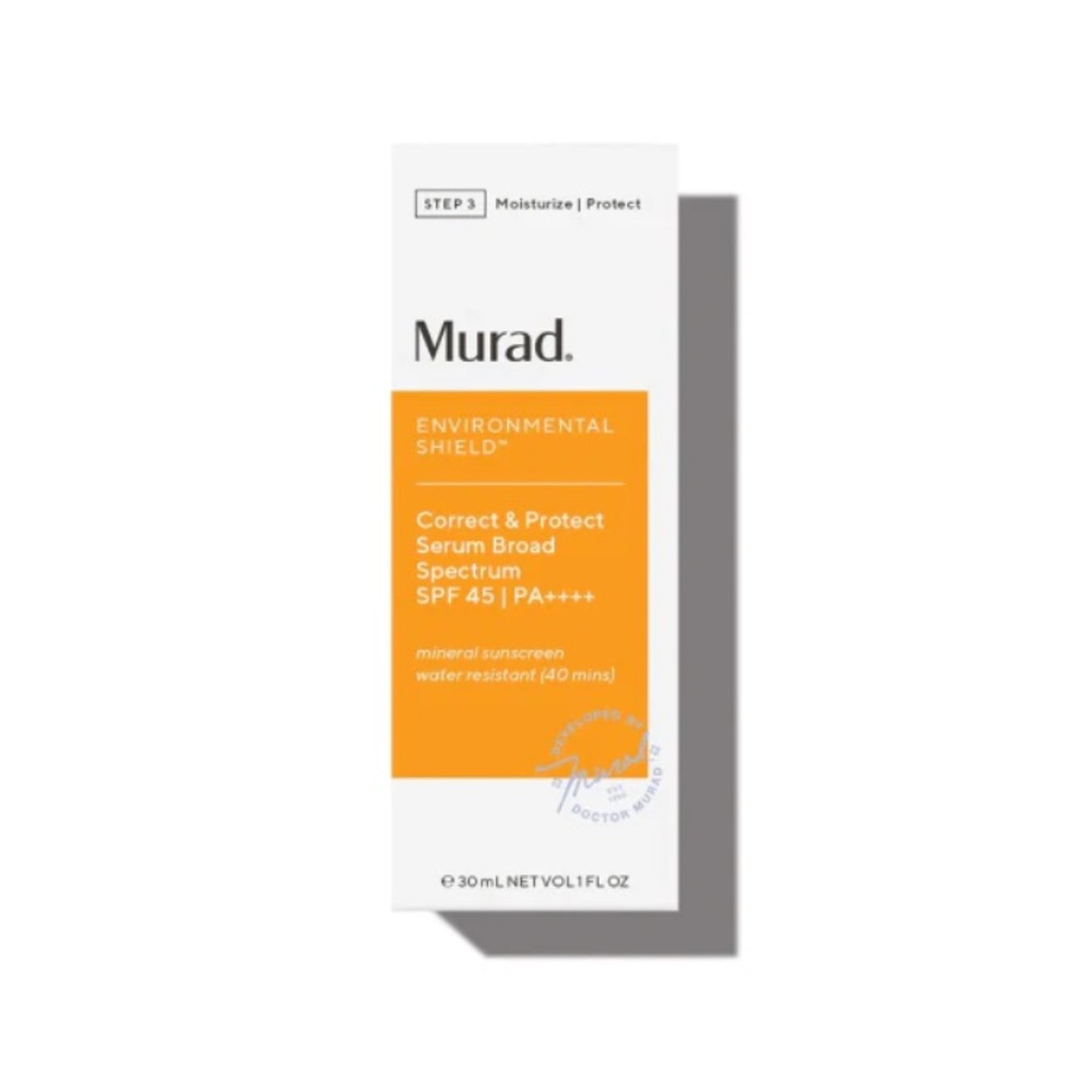 Murad Correct & Protect Serum Broad Spectrum SPF 45 Mineral Sunscreen 1 fl oz